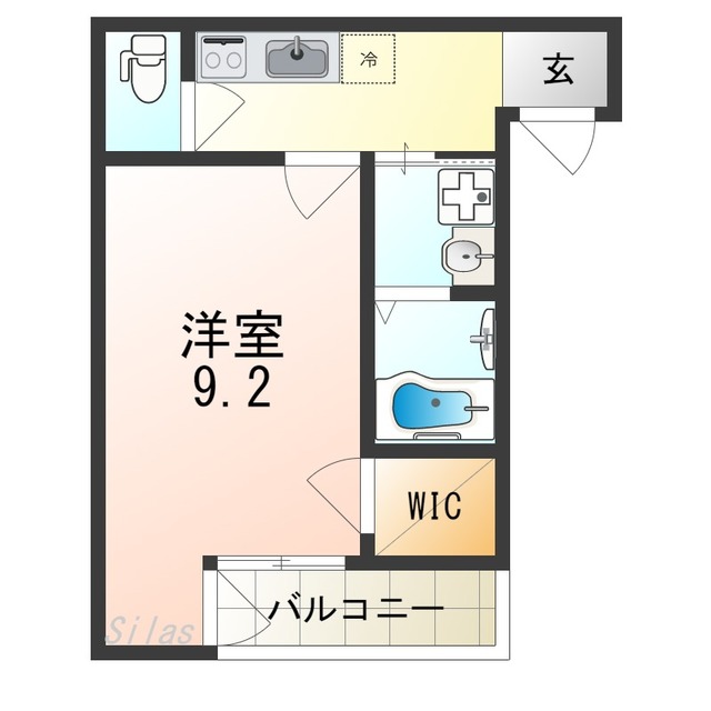 【堺市北区中長尾町のアパートの間取り】