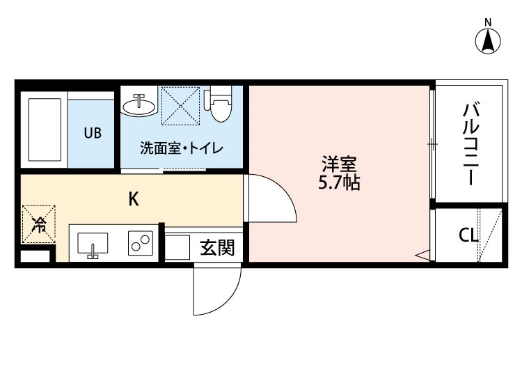 名古屋市中村区藤江町のアパートの間取り