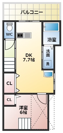 羽曳野市翠鳥園のアパートの間取り