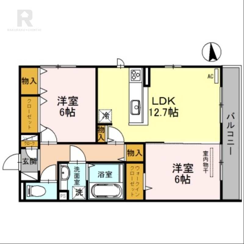 枚方市藤阪西町のアパートの間取り