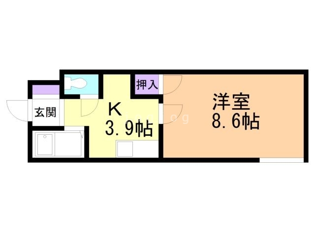 札幌市清田区北野七条のマンションの間取り