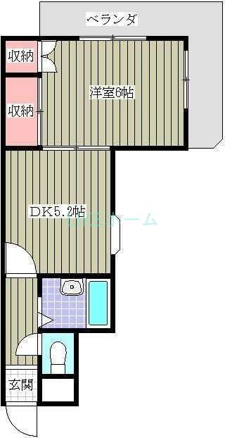 市川市南大野のアパートの間取り