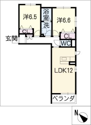 シャーメゾン牧野の間取り