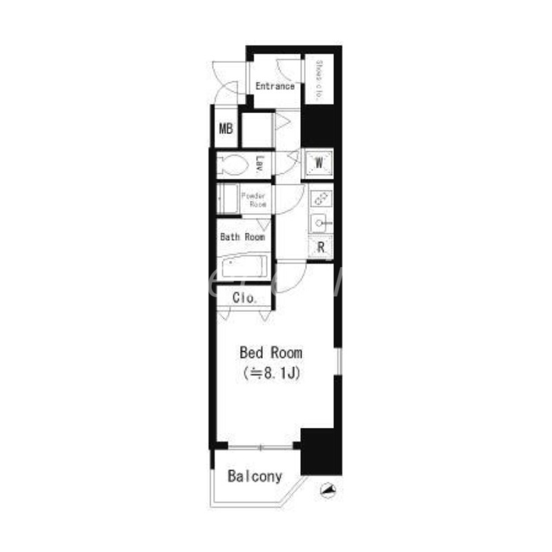 【大阪市中央区石町のマンションの間取り】