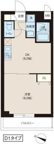 板橋区坂下のマンションの間取り