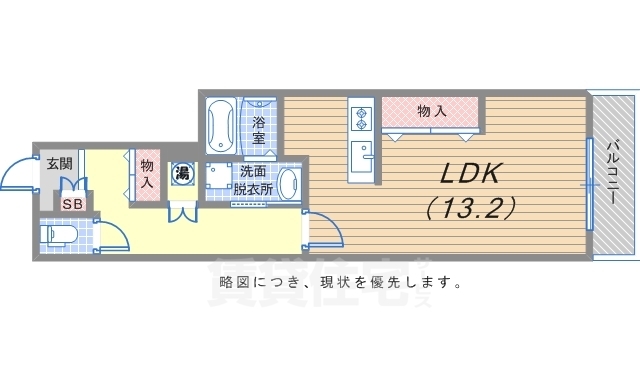 神戸市須磨区磯馴町のアパートの間取り