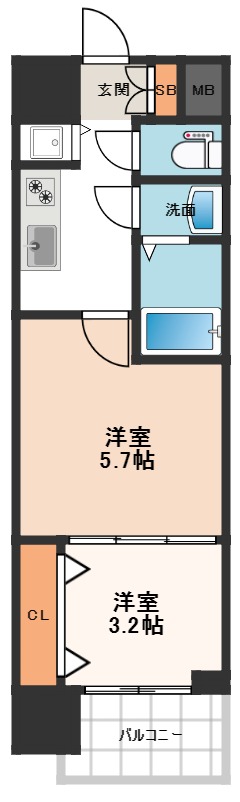 Ｓ ＲＥＳＩＤＥＮＣＥ日本橋Ｑｕａｌｉｅｒの間取り