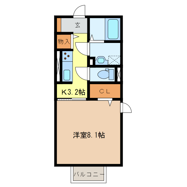 ラルーチェ上浜の間取り