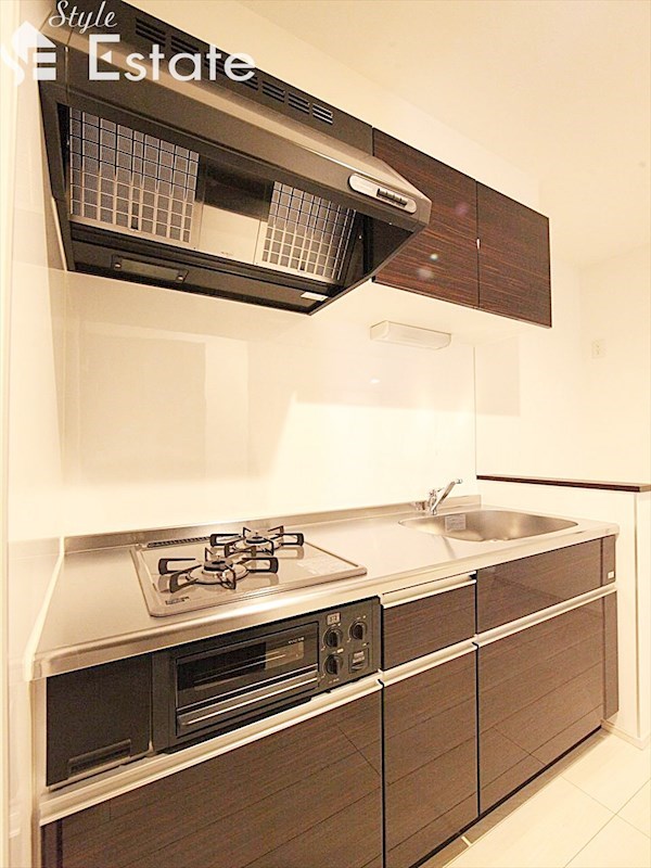 キッチン　システムキッチン　2口コンロ　グリル付　反転あり