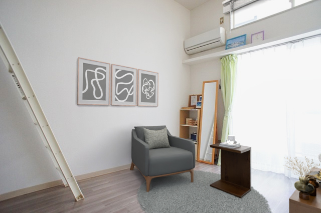 居室・リビング　こちらの家具はＣＧです。家具付きではございません。