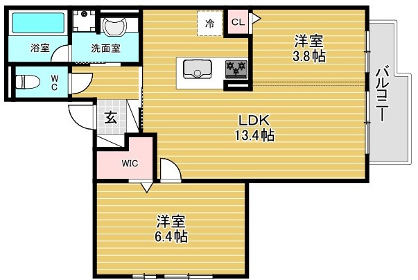 地下鉄千日前線 桜川駅 徒歩5分 3階建 新築の間取り写真