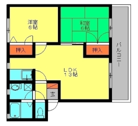 ＪＲ鹿児島本線 水城駅 徒歩47分 2階建 築32年の間取り写真