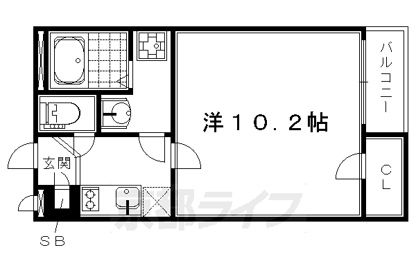 ＪＲ山陰本線 嵯峨嵐山駅 徒歩7分 2階建 築10年の間取り写真