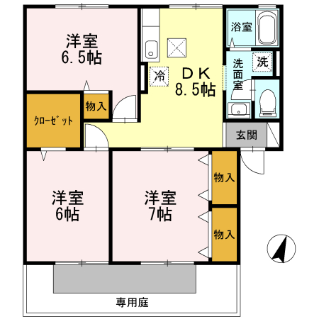 ソフィア横町 A棟の間取り写真