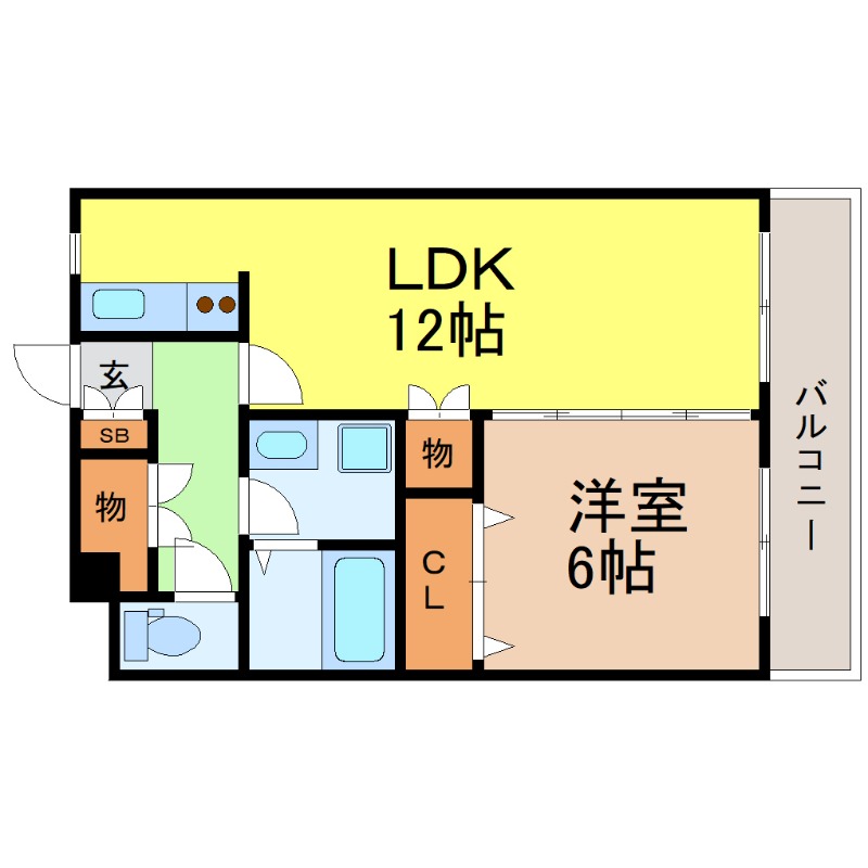 地下鉄鶴舞線 御器所駅 徒歩9分 4階建 築37年の間取り写真