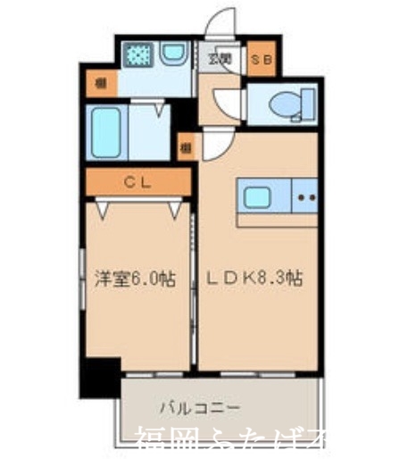 ランドマーク香椎駅前の間取り写真
