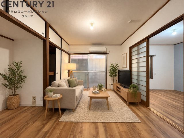 居室・リビング　画像中の家具はＡＩにより配置加工しているため、付属しません。