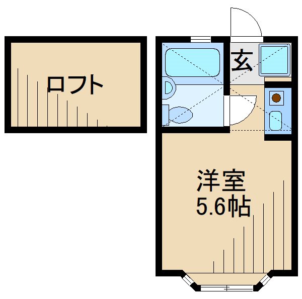 横浜市港北区大倉山のアパートの間取り