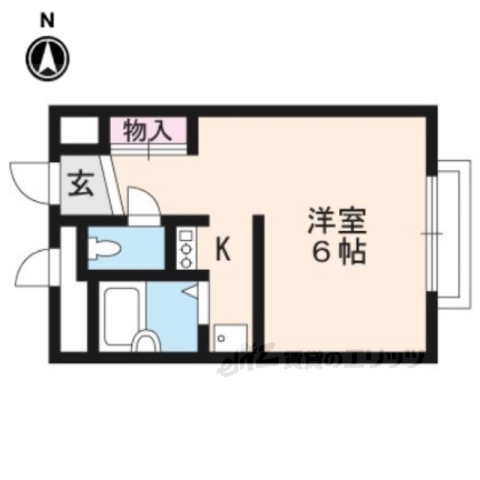 京都市南区久世殿城町のアパートの間取り