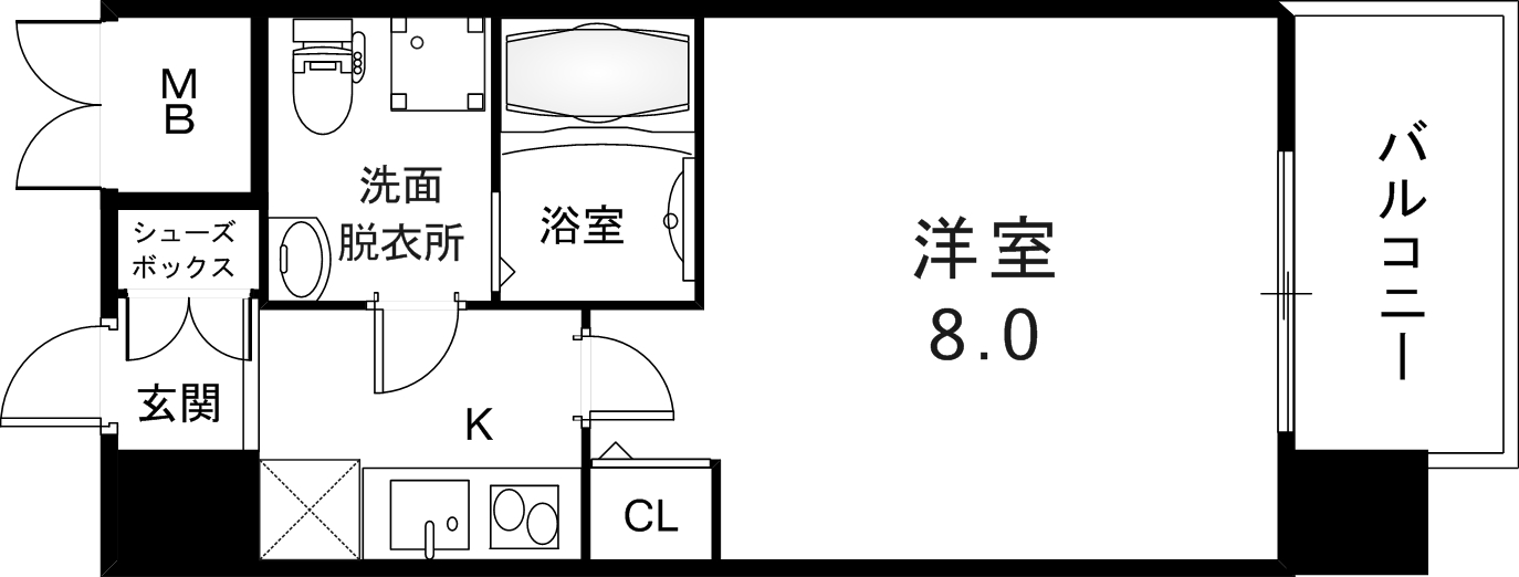 セレニテ三宮プリエの間取り