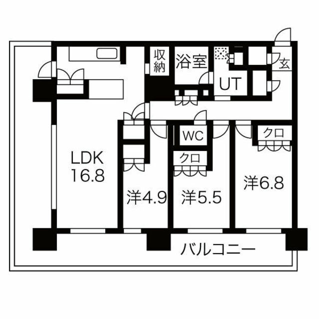 尼崎市南塚口町のマンションの間取り