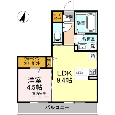 岡山市北区御津野々口のアパートの間取り