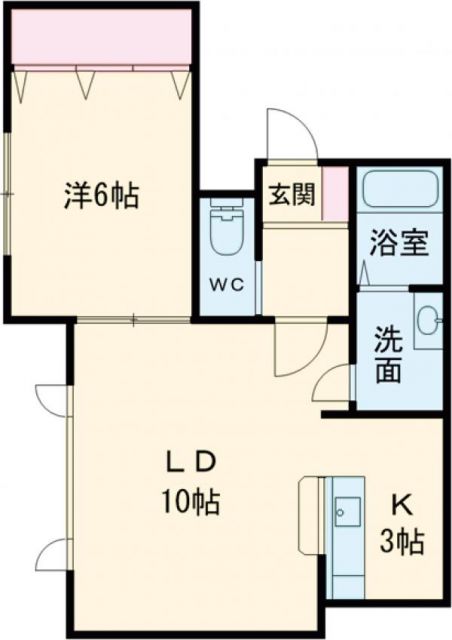 Withcourt 1条通 1stの間取り