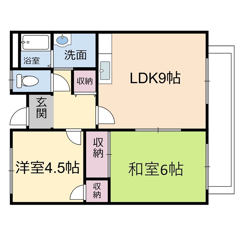 たつの市龍野町北龍野のマンションの間取り