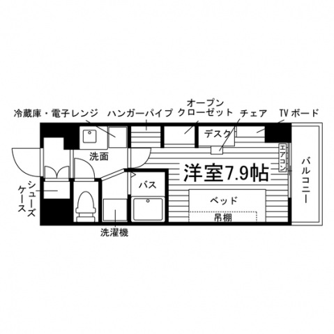 学生会館 ペアレス五橋[食事付き]の間取り