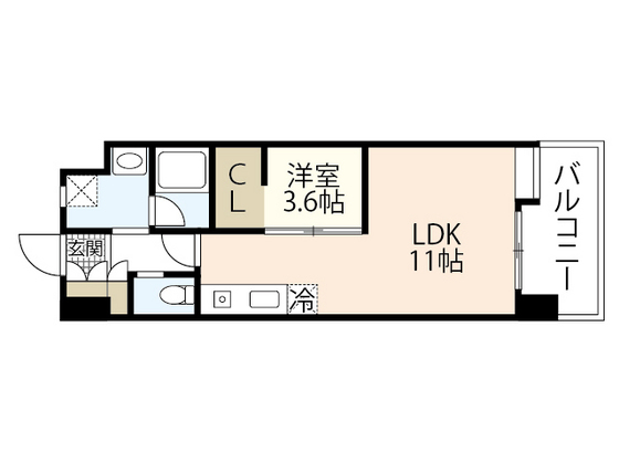 広島市東区牛田南のマンションの間取り