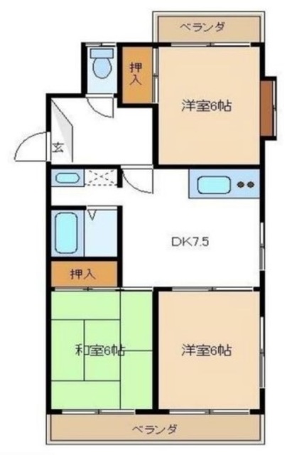 メゾンリビエール I棟の間取り