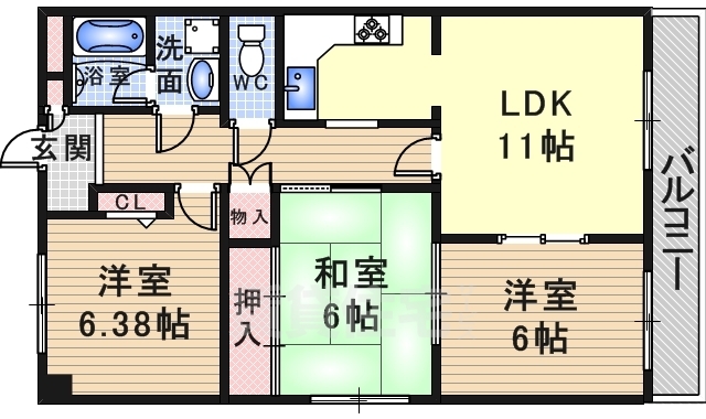 ハイツ野ばらの間取り