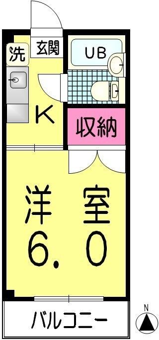 熊谷市末広のマンションの間取り