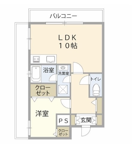 【青梅市東青梅のマンションの間取り】