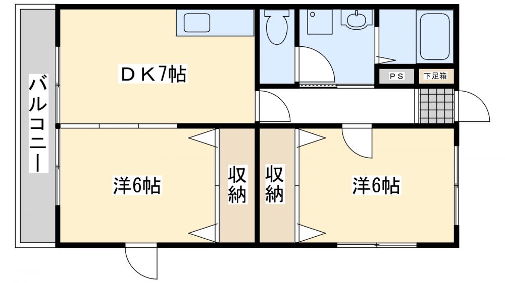 ソレイユ水巻の間取り