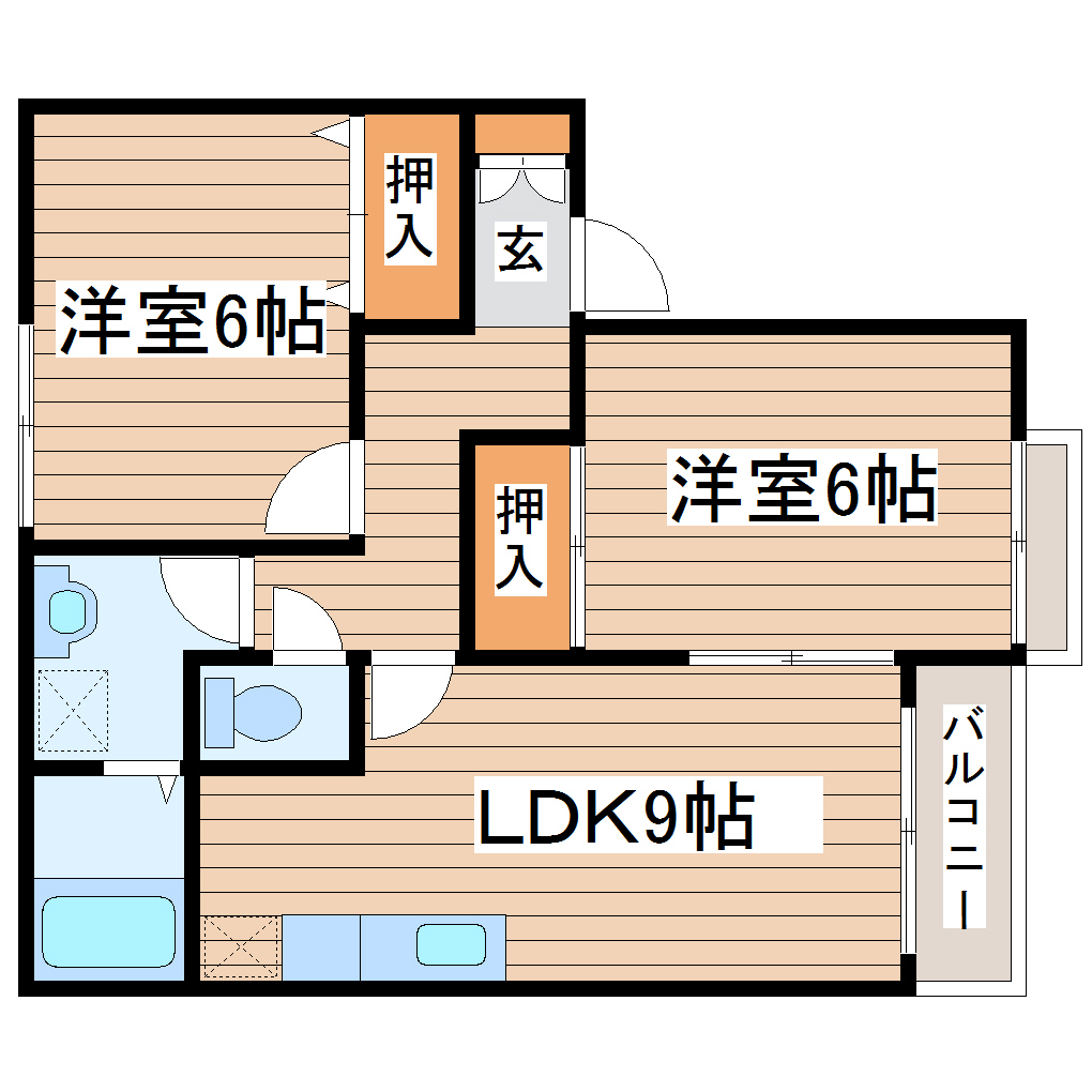 サンライフ東中田の間取り