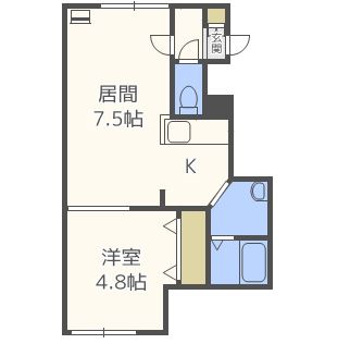 エムズコート南郷の間取り