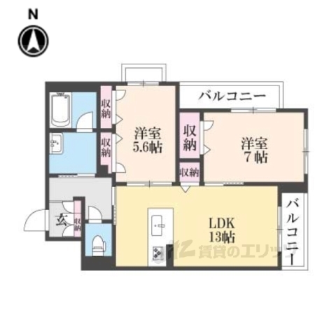 シャーメゾン烏丸五条の間取り