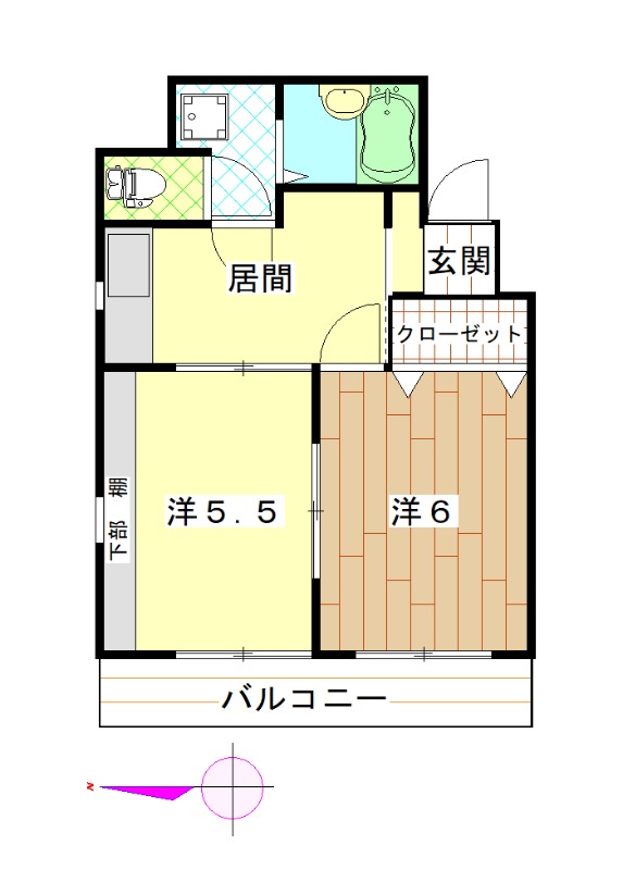 第二サンハイツ泉町の間取り