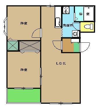 大崎市古川福沼のマンションの間取り