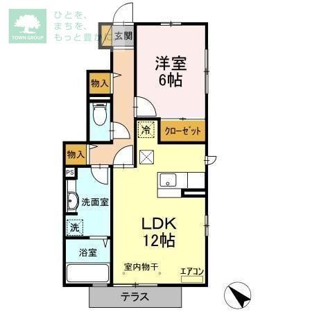 船橋市印内のアパートの間取り