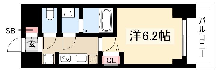 プレサンス名駅南エディフィスの間取り