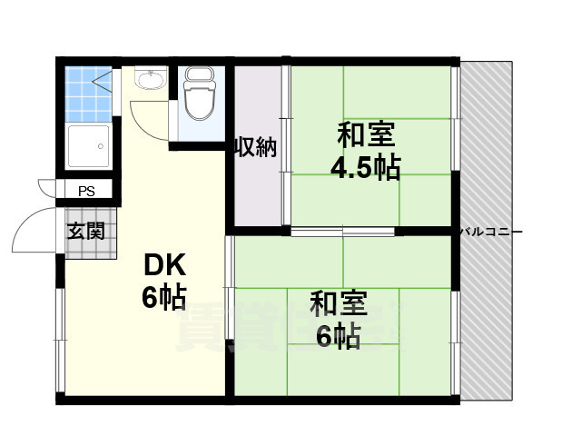 大和高田市南今里町のマンションの間取り