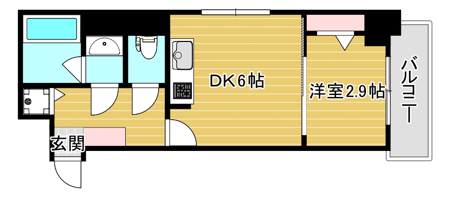 ライフフィールドなにわ本町RUELLEの間取り