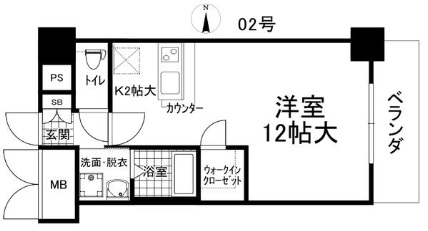 大阪市住之江区粉浜のマンションの間取り