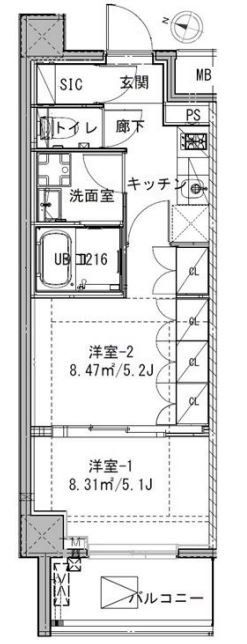 CREAL premier明大前の間取り