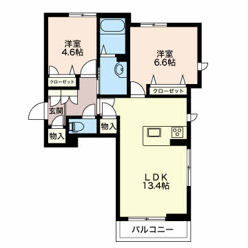 アンビエラ荻川　B201の間取り