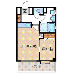 フォンティーヌ荒江の間取り