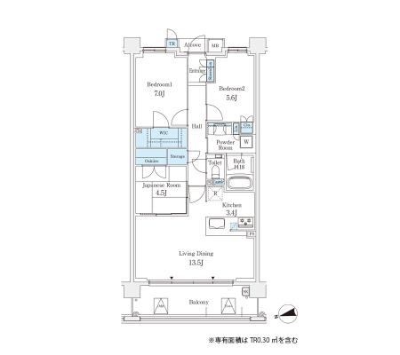 パークシュロス芦屋の間取り