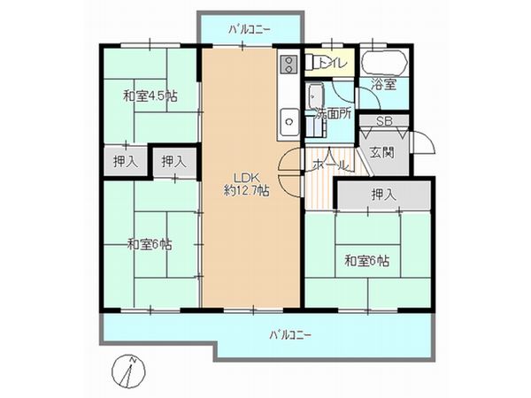 小室ハイランドC7号棟の間取り